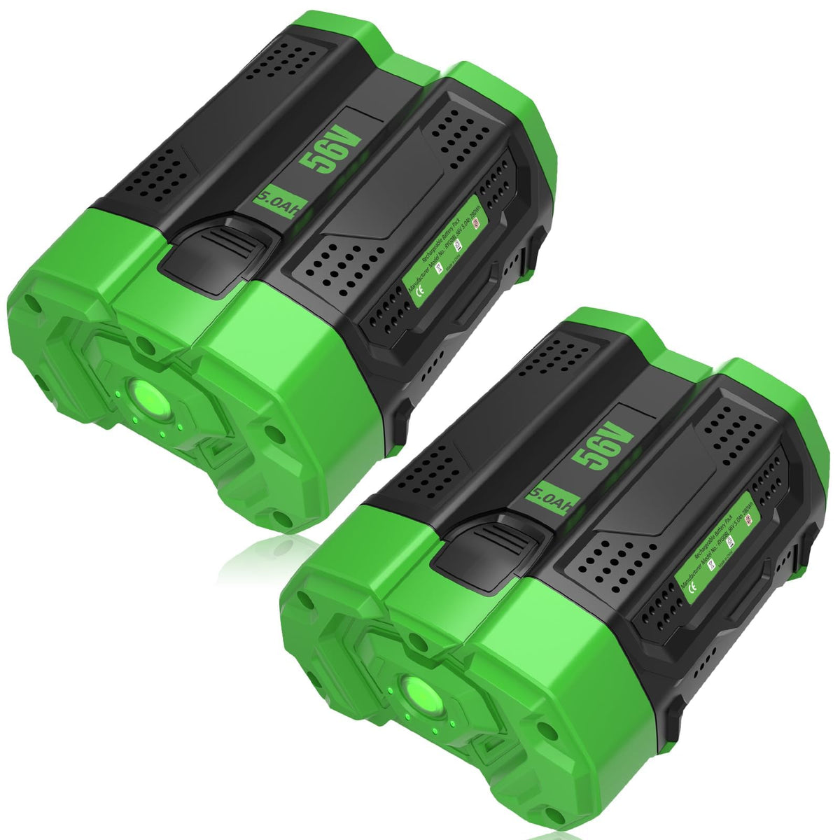 2-Pack Replacement for EGO Battery 5.0Ah Compatible with EGO 56V Battery