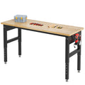 60-Inch Black Adjustable Heavy-Duty Workbench