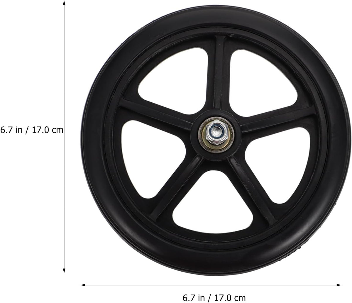 Garneck 2 Pack 6.69 Inch Wheelchair Front Wheels Replacement Caster Wheels