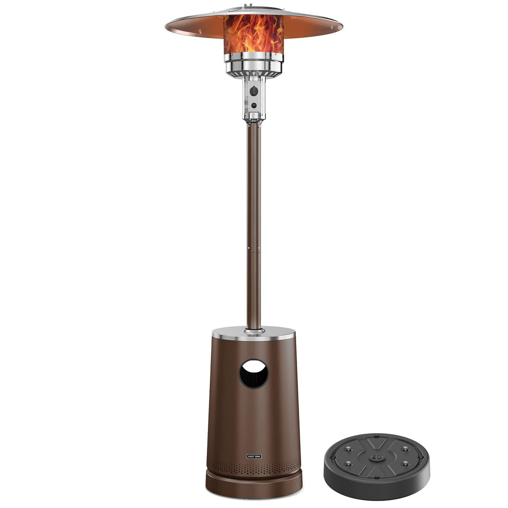 50,000 BTU Patio Heater with Sand Box, Table Design, Double-Layer Stainless Steel Burner, Wheels, Triple Protection