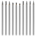 10Pcs Long Carbide Burr Set 1/4" Shank 6" L Die Grinder Bits 2 Type Cutting