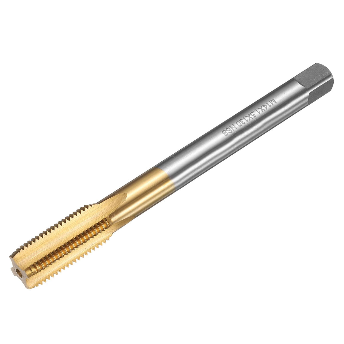 uxcell Metric Thread Tap M14 x 1.5 H2 130mm Straight Flute Screw Thread Milling Machine Taps Threading Tapping Repair Tool