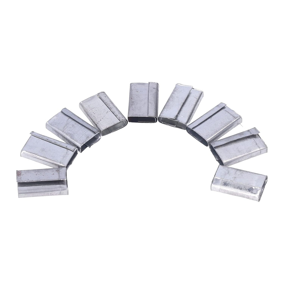 Packaging Strapping Seals, 1KG Iron Sheet Strapping Clips 260pcs, Heavy Duty Buckles for PP Belt 1216mm, with