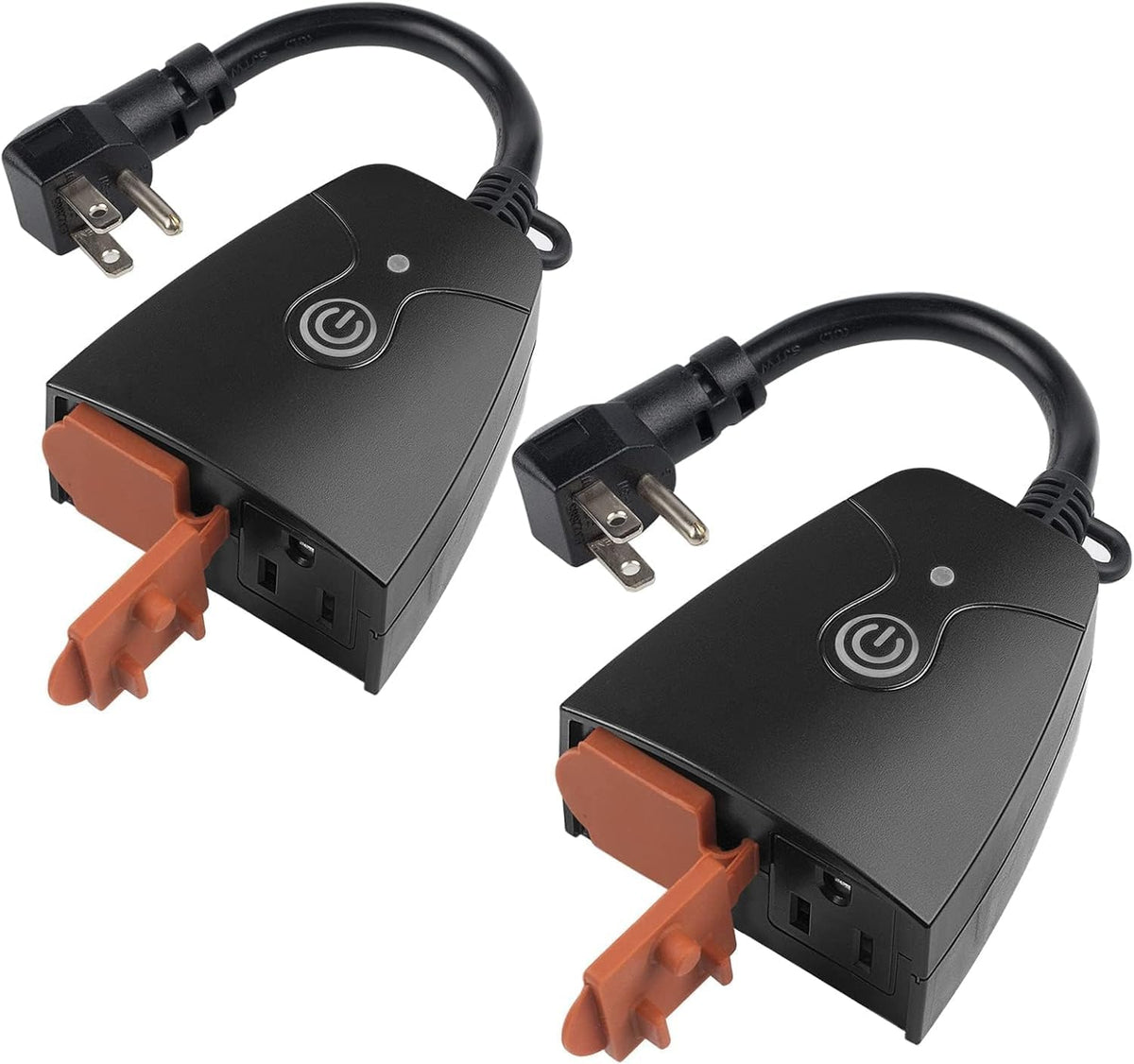 Outdoor Smart Plug, WiFi Heavy Duty 2 Outlet Timer, 2 Pack, 2.4GHz | IP44 Weatherproof Timer Outlet with App Wireless