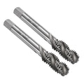 uxcell 2pcs Spiral Flute Thread Taps 1/2-13 UNC 2B Machine Threading Tap Bit, Uncoated Screw Tapping Repair Tool, M2 High-Speed Steel (HSS)