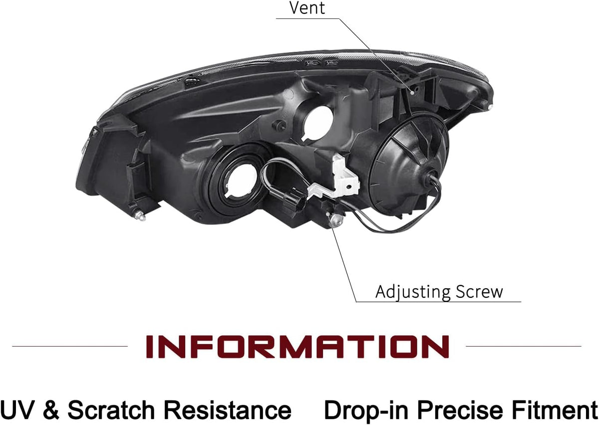 JSBOYAT Halogen Headlight Assembly Fit for 2005 2006 Nissan Altima