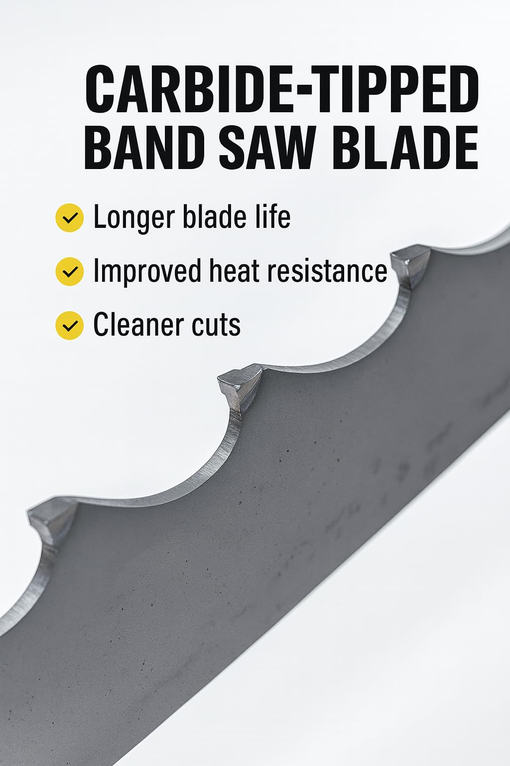 Dark Stone 160” Carbide-Tipped Resaw Bandsaw Blade, 1” x 2 TPI – Long-Life Carbide Teeth with Hook Tooth Geometry for Hardwood Resawing, Heavy-Duty Professional Use | DS23452