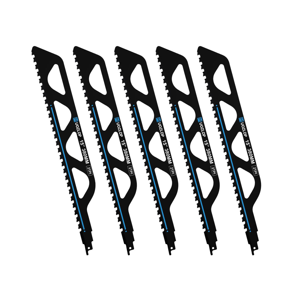 MUOZLOP 2TPI 15inch 5Pack Masonry Reciprocating Saw Blades
