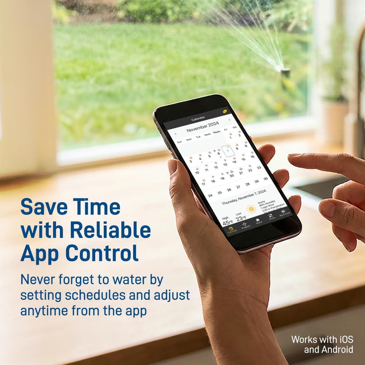 B-hyve Smart Indoor/Outdoor Sprinkler Controller - 6-Zone - App Controlled Smart Controller with Custom Irrigation