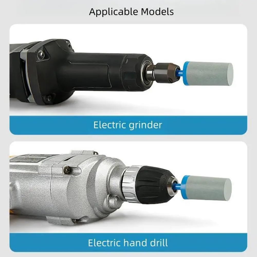 Cylinder Diamond Grinding Bits 50-1500 Grit with 6mm Shank Resin Diamond Grinding Burrs Heads Rotary Tool (800 Grit)