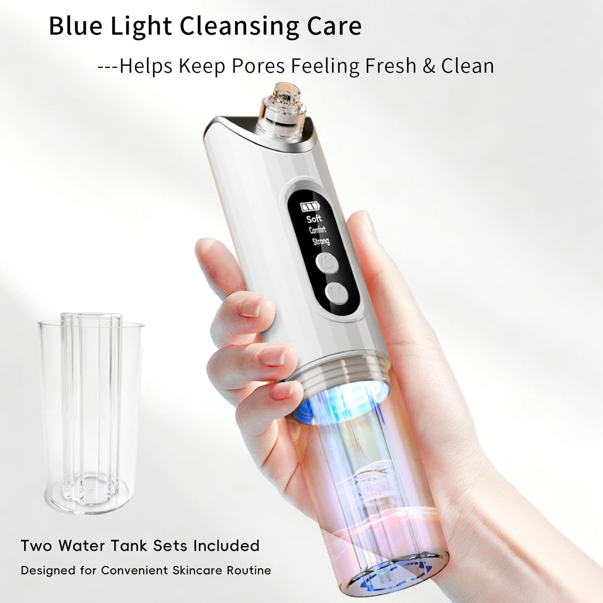 Blackhead Remover Vacuum, Microbubble Pore Cleaner, 3 Suction Levels