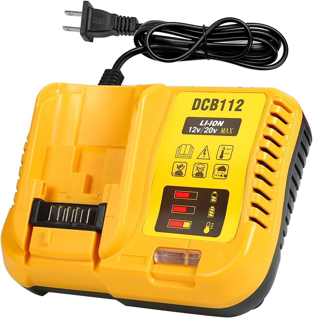 Lenoya DCB112 12V/20V Max Battery Charger Replacement for Dewalt