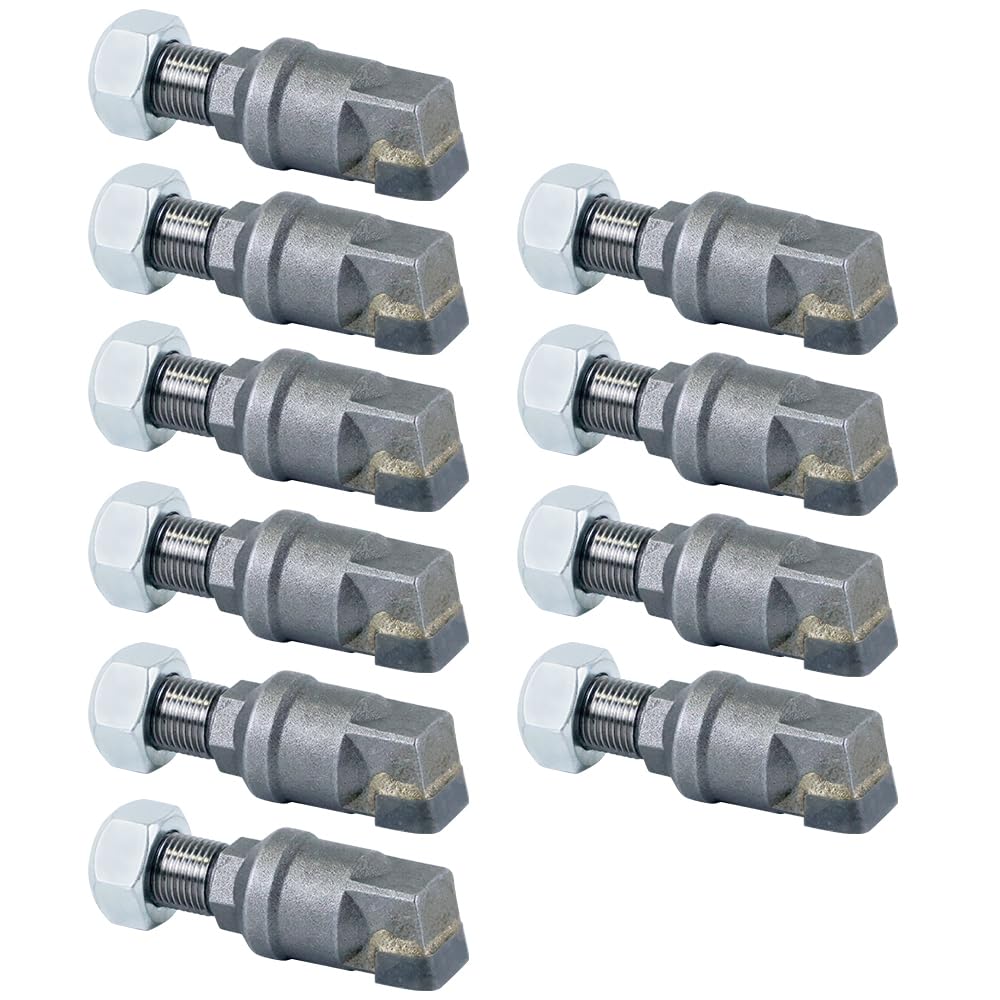 10Pcs New River Revolution Stump Grinder Teeth With Nut Replace 900-9912-24