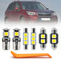 11Pcs White LED Interior Lights Bulb Kit for Sub'aru Forester 2014-2018