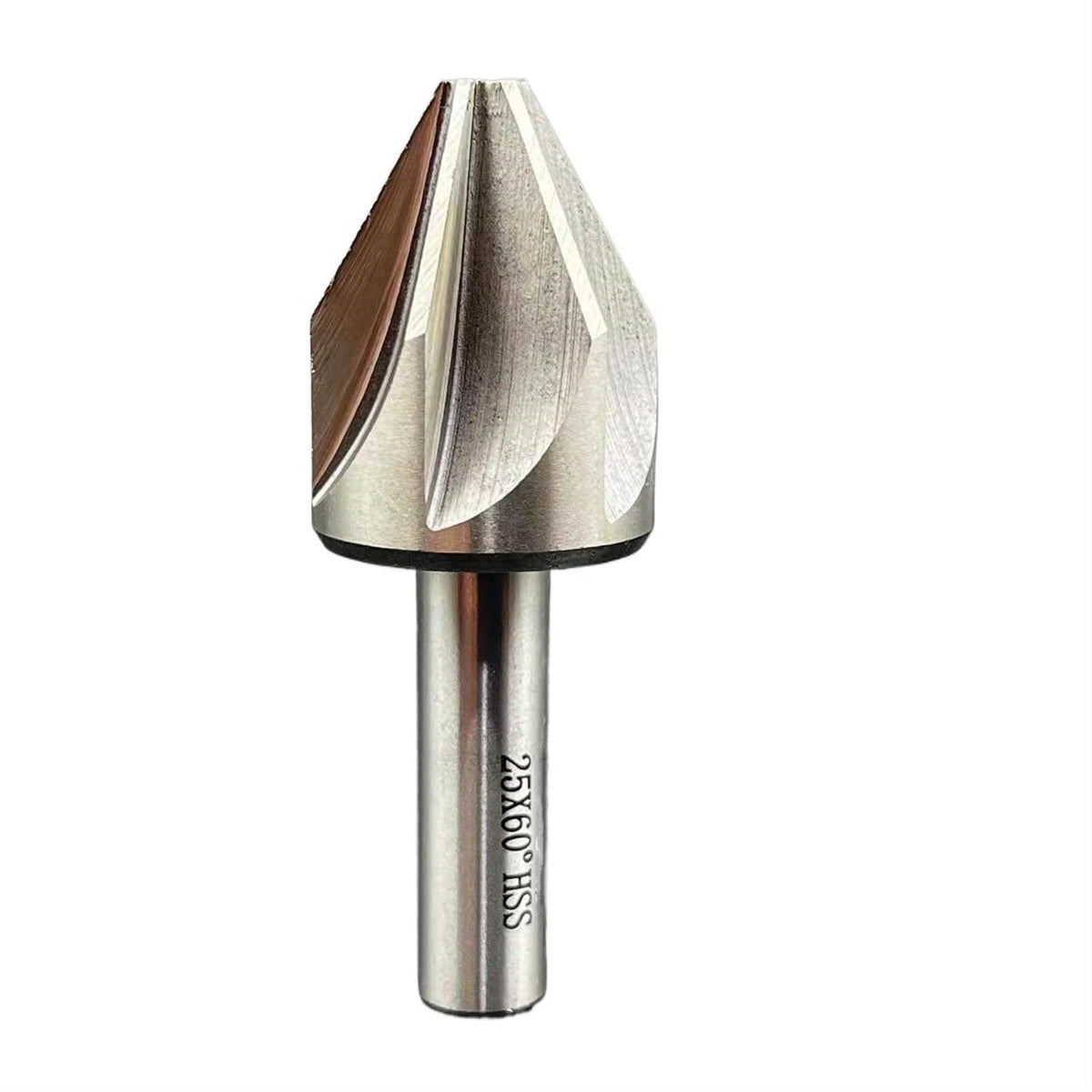 1pcs 60 Degrees Carbide Chamfer End Mill, 6-35mm Cutting Diameter HSS Countersink 6/8 Flute Chamfering Milling Cutter Deburring Tool CNC Router V Bit(25mm 60 Degrees)