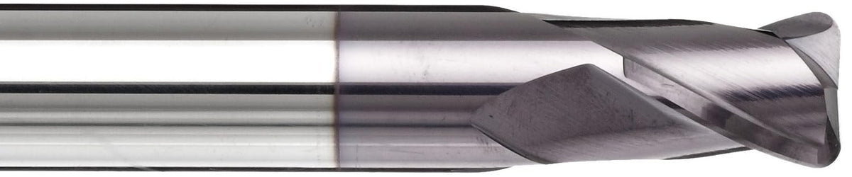 YG-1 EM636 Carbide Corner Radius End Mill, Uncoated (Bright) Finish, 30 Deg Helix, 2 Flutes, 2.25" Overall Length, 0.125" Cutting Diameter, 0.25" Shank Diameter, 0.020" Corner Radius