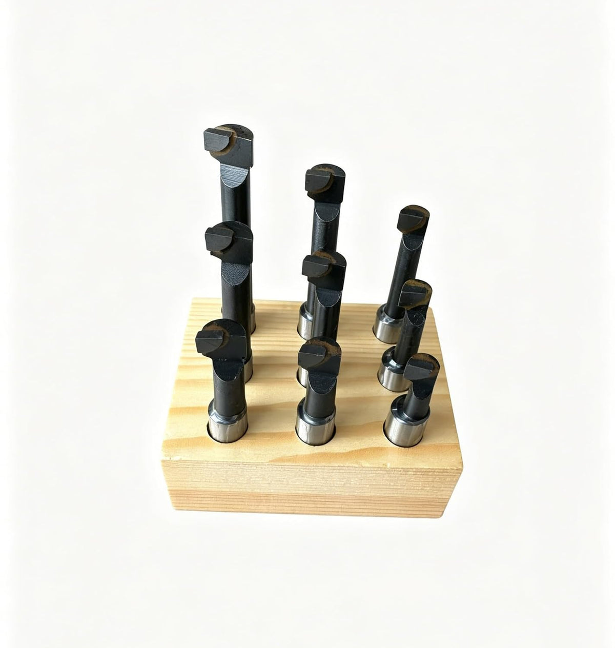 1/2" Shank 9 Pcs Boring Bar Set Carbide Tipped Bars