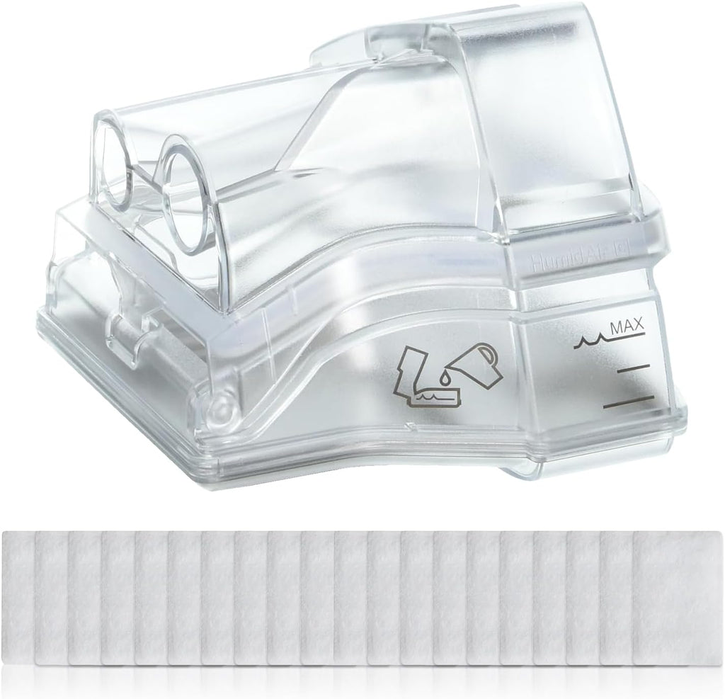 ZURNMED CPAP Water Chamber tub with 20 Replacement Filters Compatible with AirCurve 10 & Airsense 10 Water Chamber | S10 Series | Leak-Free, Durable Design | BPA-Free | FSA/HSA Eligible
