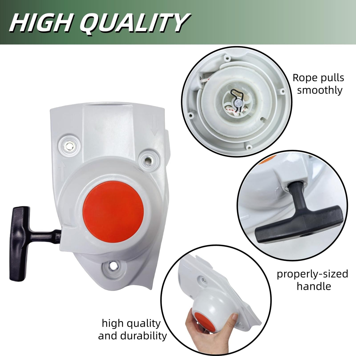 Recoil Starter Assembly Compatible with Stihl TS410 TS420 4238-190-0300