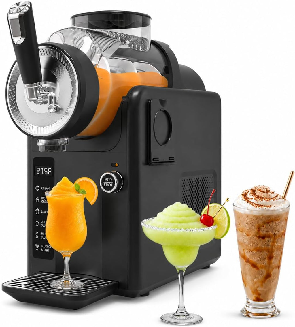 Slushie Machine for Home, No Ice Needed, Soft Serve Ice Cream Maker