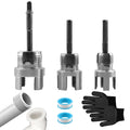 Mellisore 3-Pack PVC Pipe Threader Kit, Internal & External Threading Tool