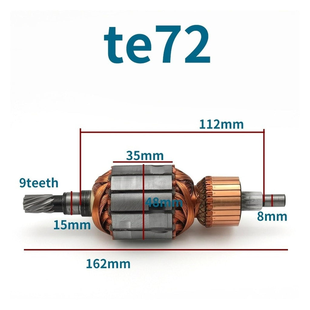 Armature Rotor Anchor Motor Compatible with Hilti TE-72