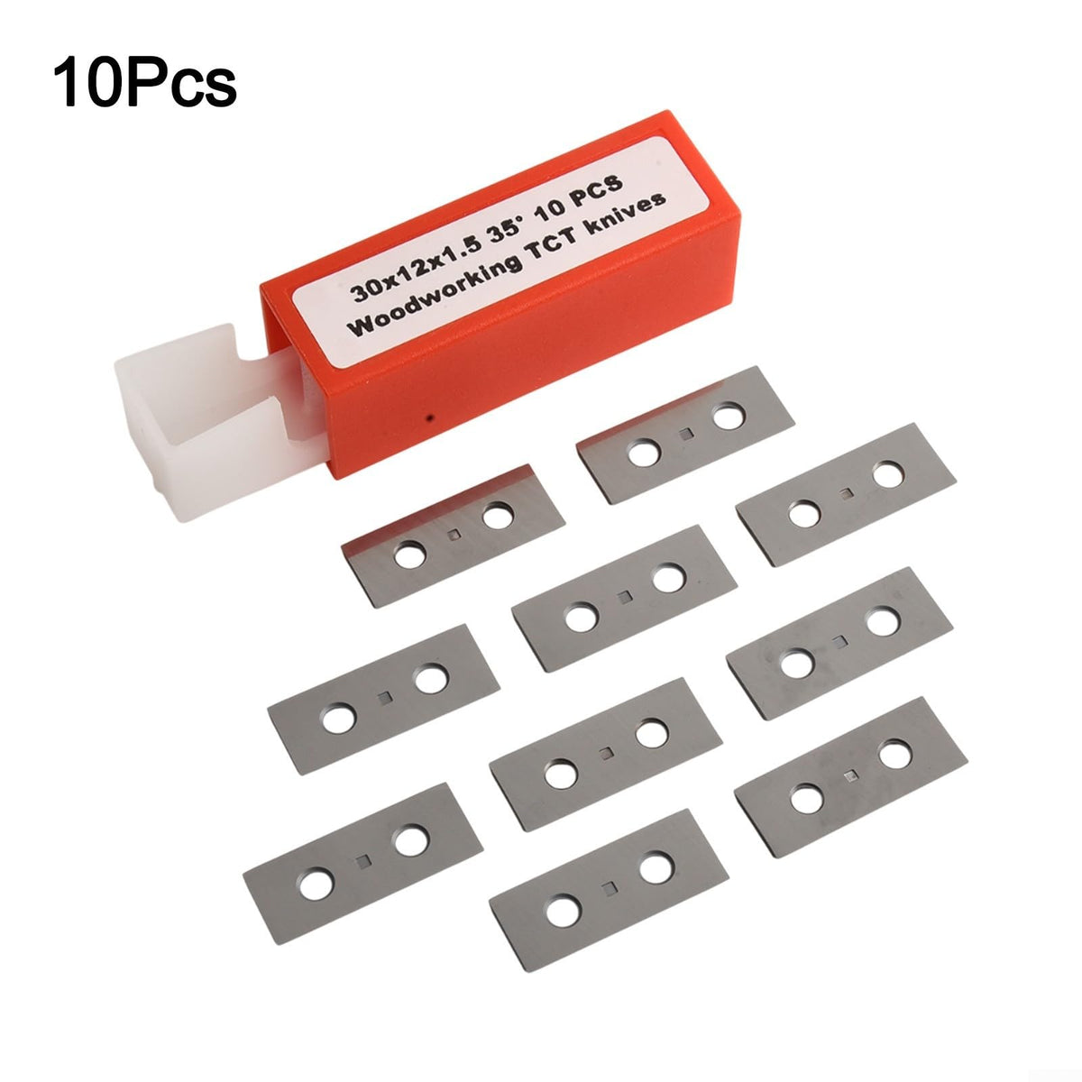 VEYFIY 10 Pieces Carbide Square Cutters Insert 30x12x1.5mm 35 Degree for Wood Lathe Turning Tool Woodworking