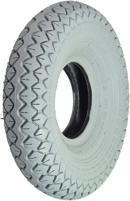 AlveyTech 4.00-5 Pneumatic Mobility Tire with Diamond Knobby C154G Tread - Replacement Power Chair and Scooter Tires for Pride Celebrity XL HD, Pride Legend XL, and Merits Pioneer 9 &10 (TAG113255)