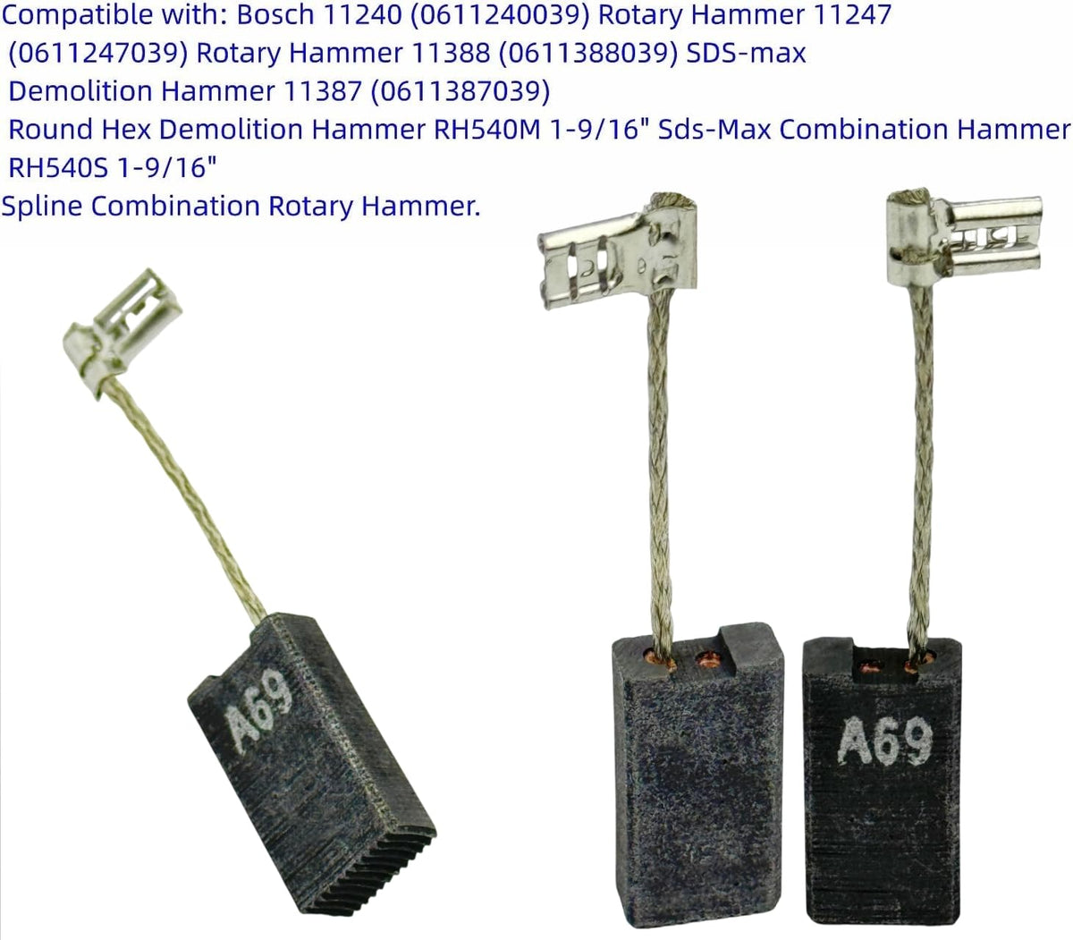 8-Pcs 1617014138 Rotary Hammer Carbon Brush for Bosch RH540M