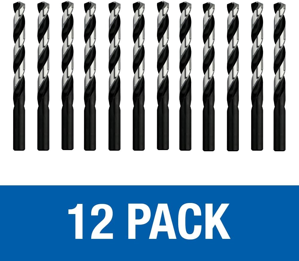 Champion Cutting Tool XL5-7 Brute Platinum HD HSS Jobber Twist Drill 135-Degree Split Point, 12-Pack