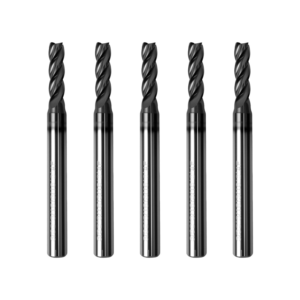 5Pcs 5/32" Carbide Square End Mills, ALTiN Coated, 4 Flute End Mill Bits