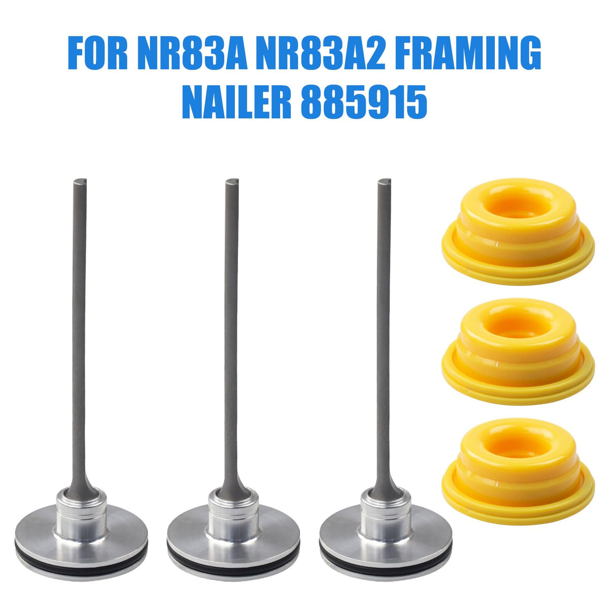 877-323 Piston Driver and 883-511 Bumper Kit Fit for Hitachi NR83A NR83A2 NR83A2(S) Framing Nailer 885915, 877323, SP 877-323, SP 885-915 883-511 Piston Assembl (6 Pack)