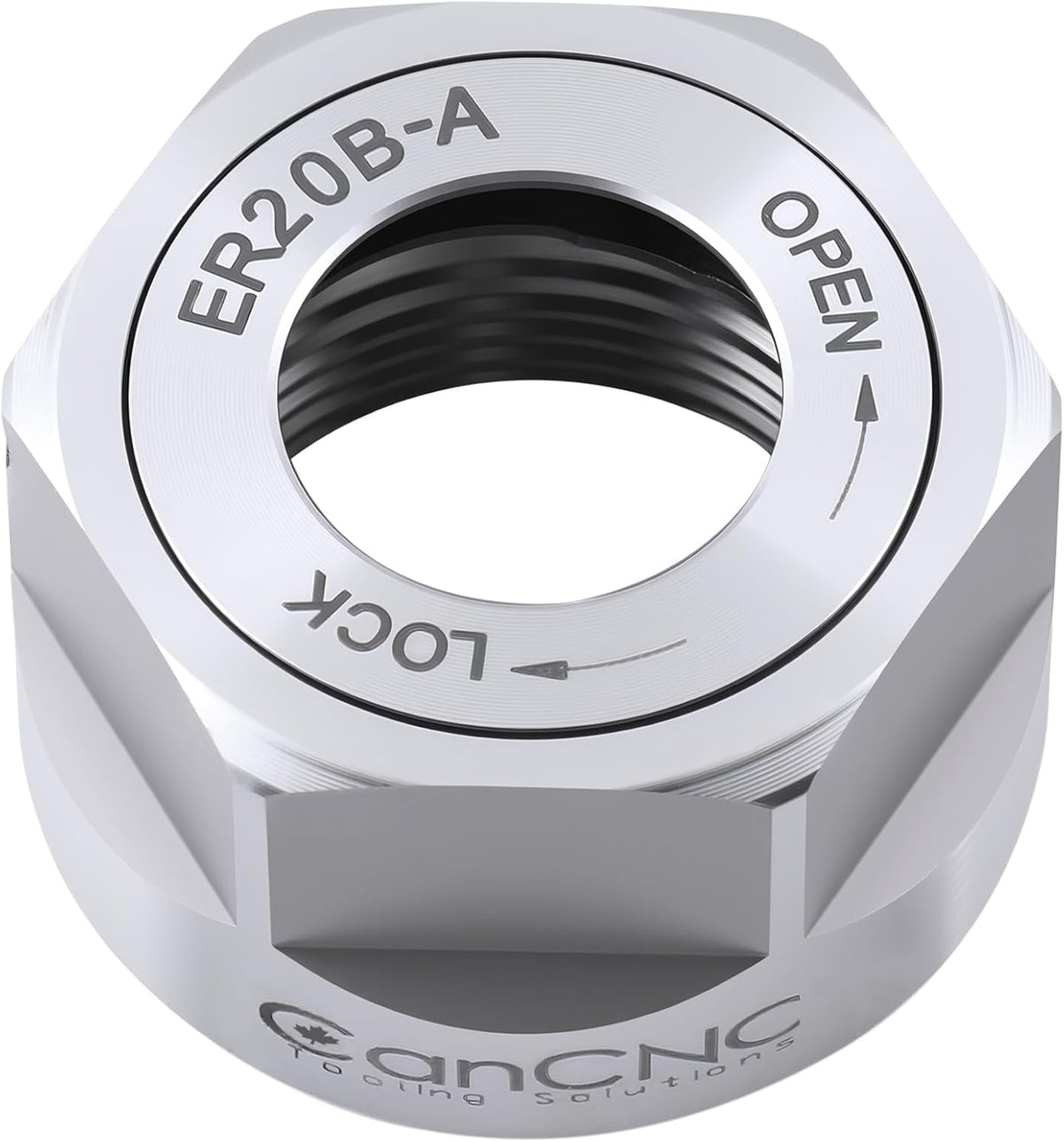 CanCNC ER20 Ball Bearing Collet Chuck Nut, Hex, 0537-2000