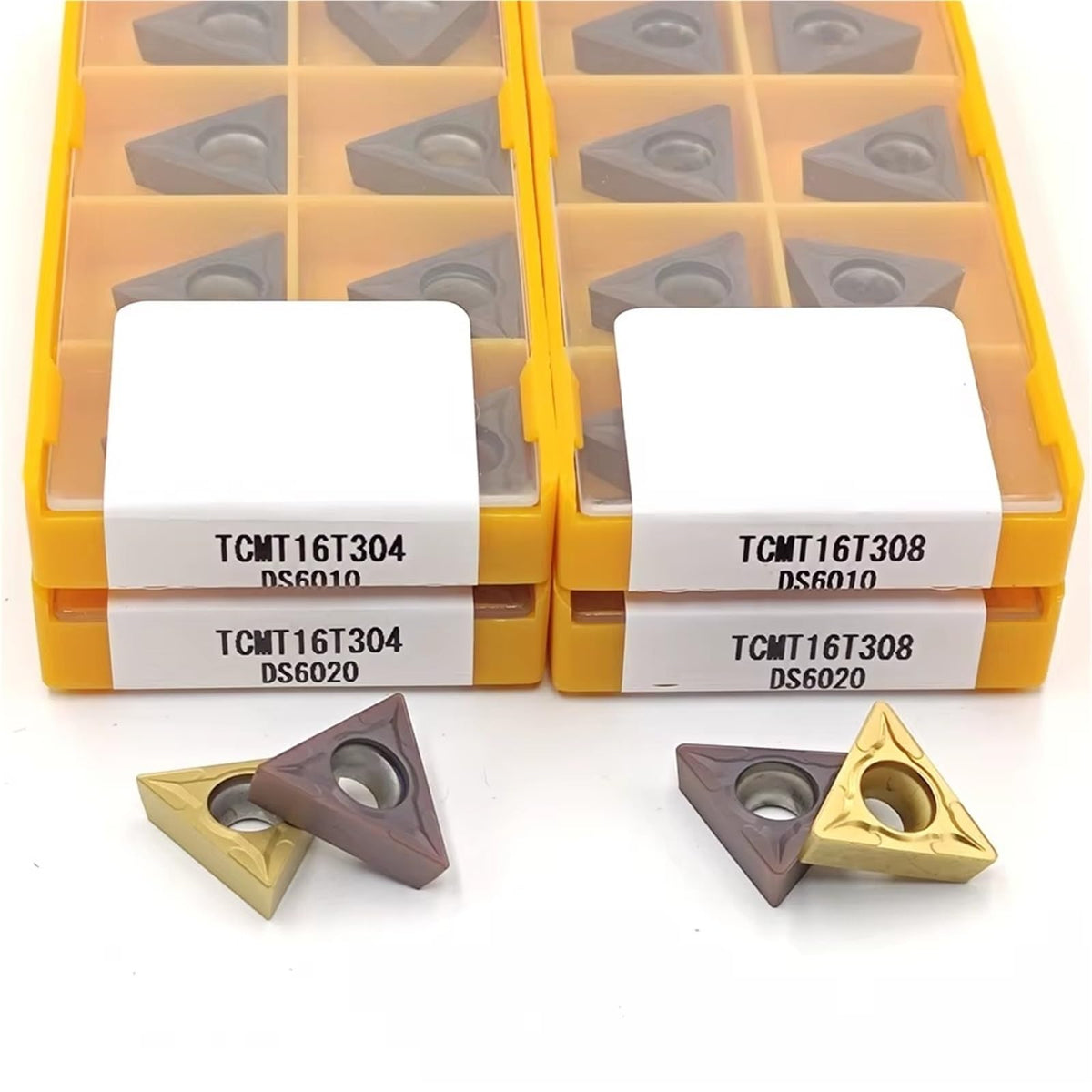 10PCS TCMT110204 TCMT16T304 TCMT16T308 Carbide Insert Lathe Cutter Turning CNC Machine Cutting Tool Carb TCMT 110204 16T304(TCMT110204 DS6020)