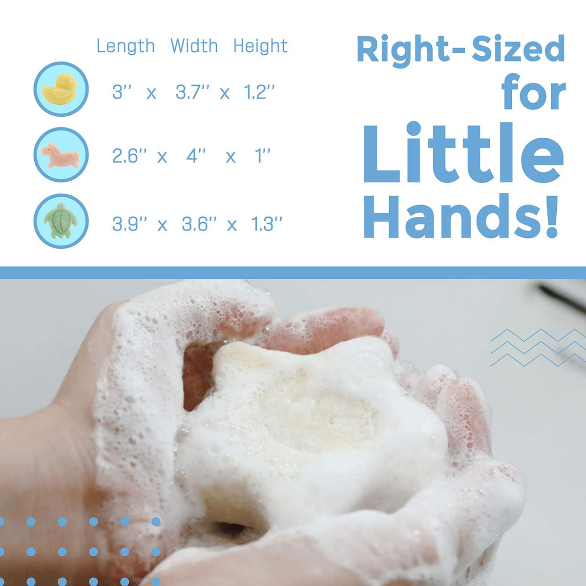 Konjac Sponge, Bath loofah, 3pc, Unicorn, Duck, Sea Turtle