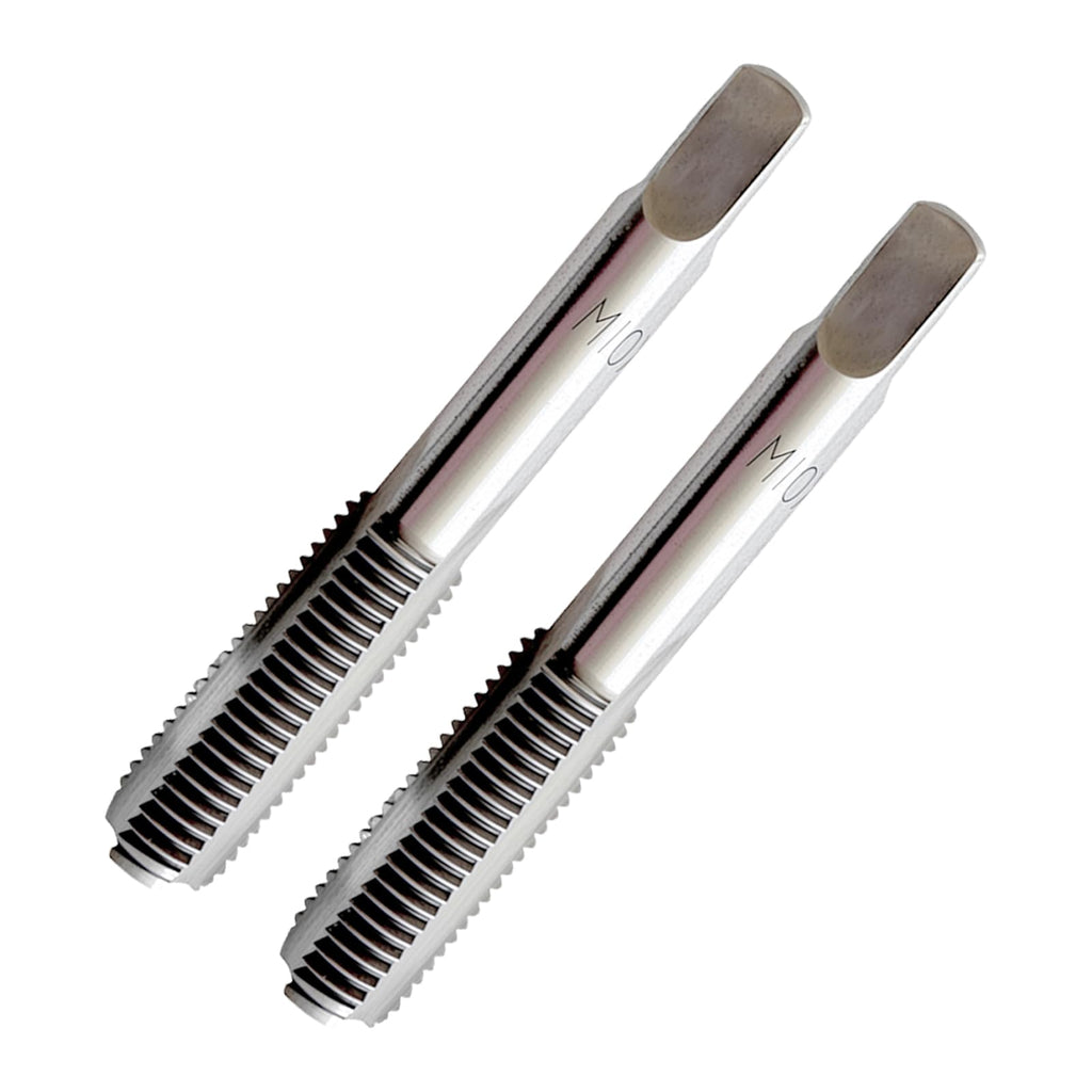 2Pack M10 x 1.25 Metric Thread Tap, M10 x 1.25mm High-Speed Steel Hand Tap,Right Hand Thread Tap 1Pair