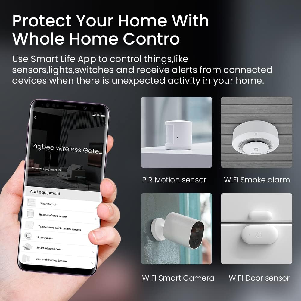 ZigBee Hub WiFi & Bluetooth Dual Mode Gateway, Only for Tuya Product Smart Home Bridge Wireless Remote