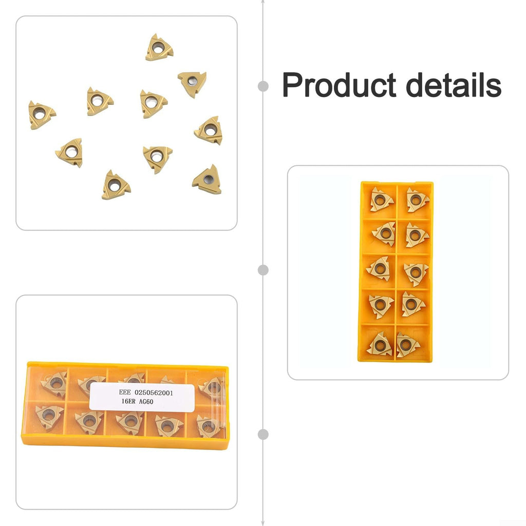 Carbide 16ER AG60 BMA Inserts 10-Pack High Grip