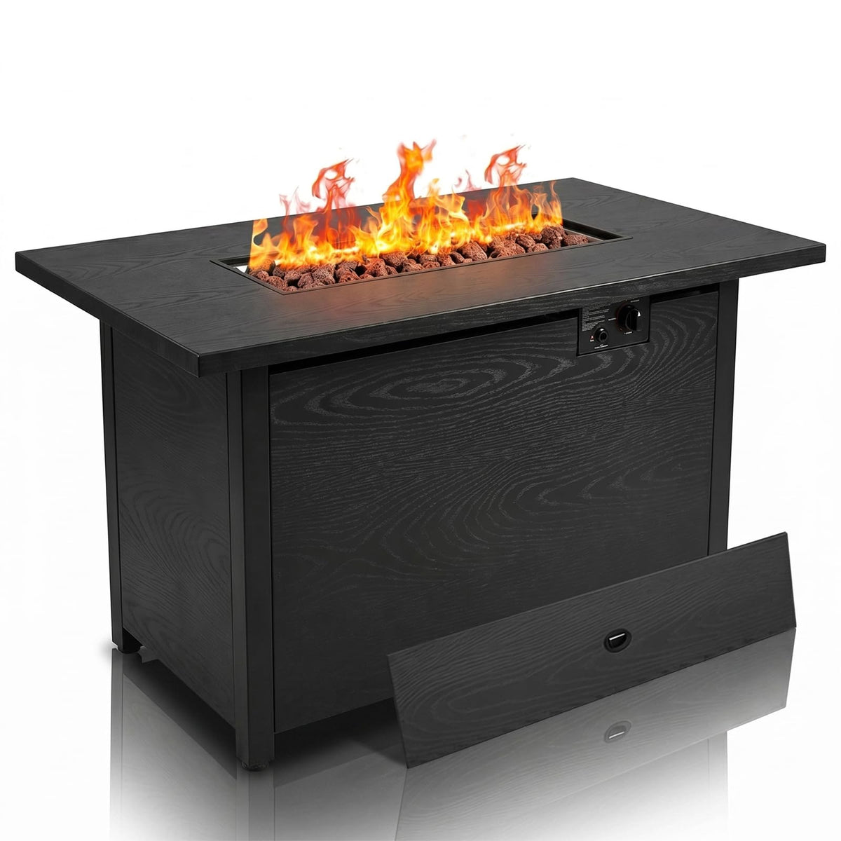42 Inch Rectangular Propane Fire Pit Table with 50,000 BTU Output