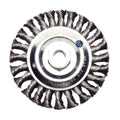 Benchmark Abrasives 5" Standard Twist Knot Abrasive Wire Wheel for Angle Grinder with 5/8"-11 Thread, Cleaning Narrow Holes, Drill, Deburring Grinding Wheels Wire Wheel Attachment - Carbon Steel