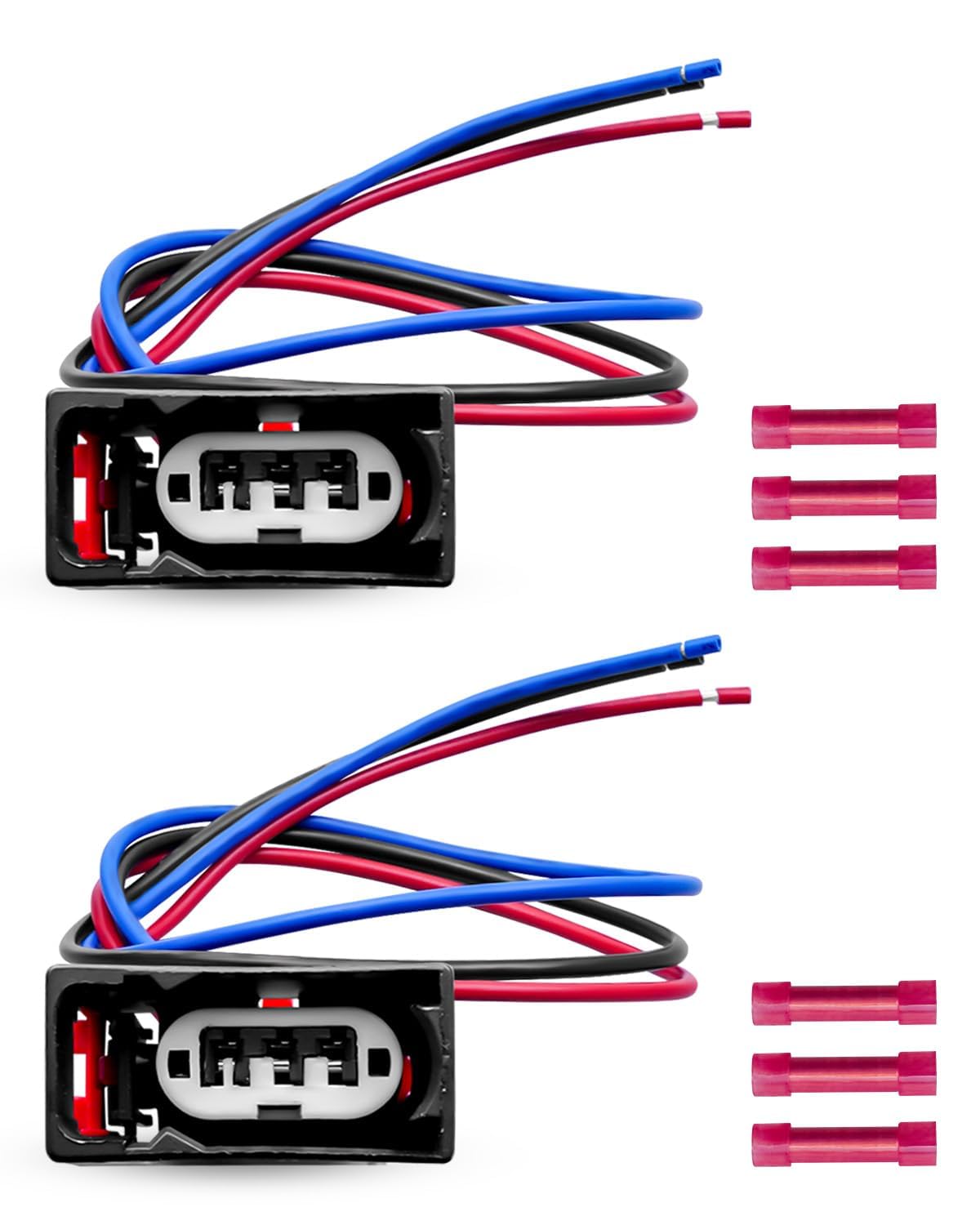 2PCS 3 Pin Rear Tail Light Connector Wire Fit for Dodge Ram 1500 2009-2018