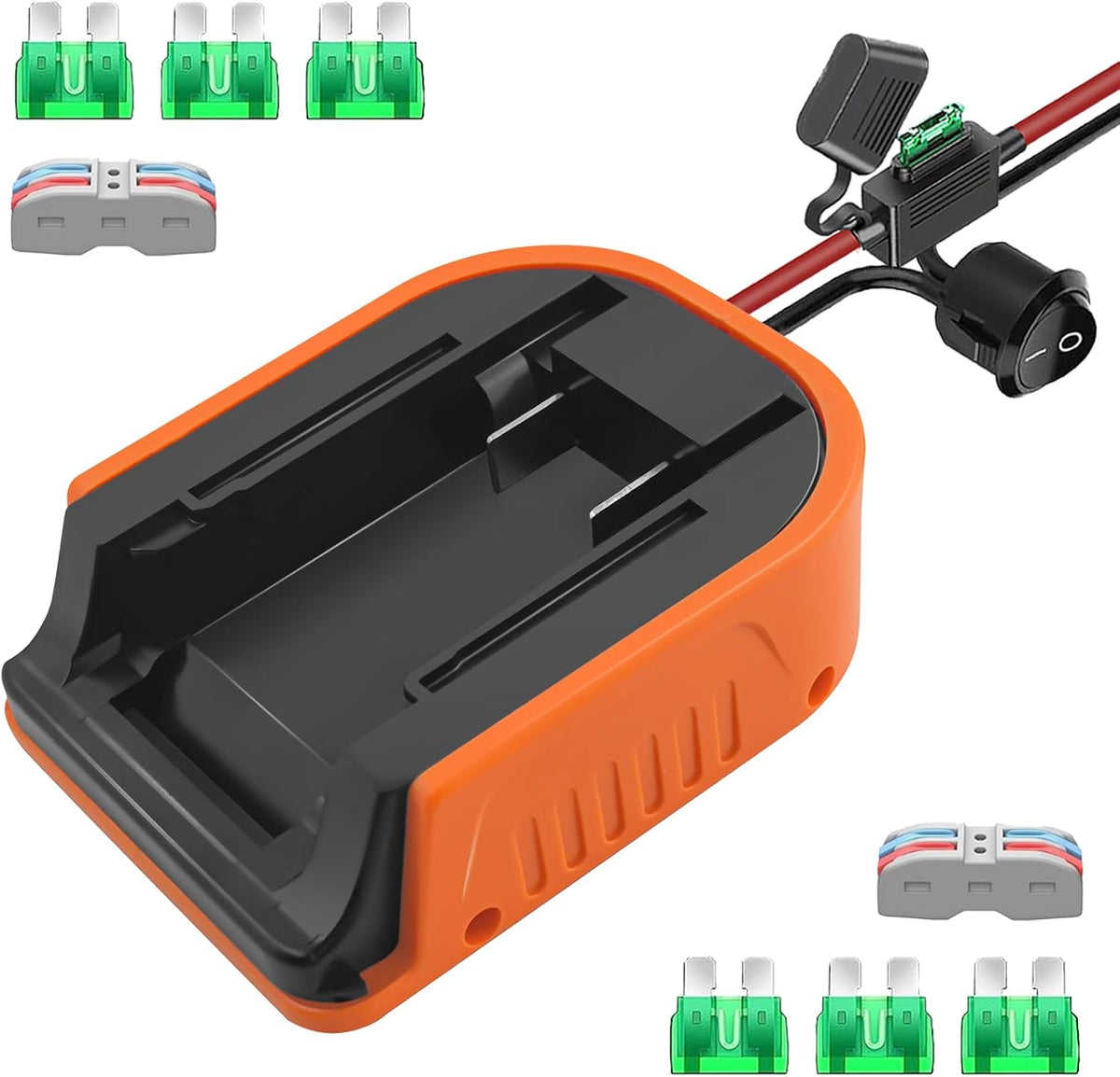 2PCS Power Wheel Adapter for Black and Decker 20V Hyper Battery DIY Adapter
