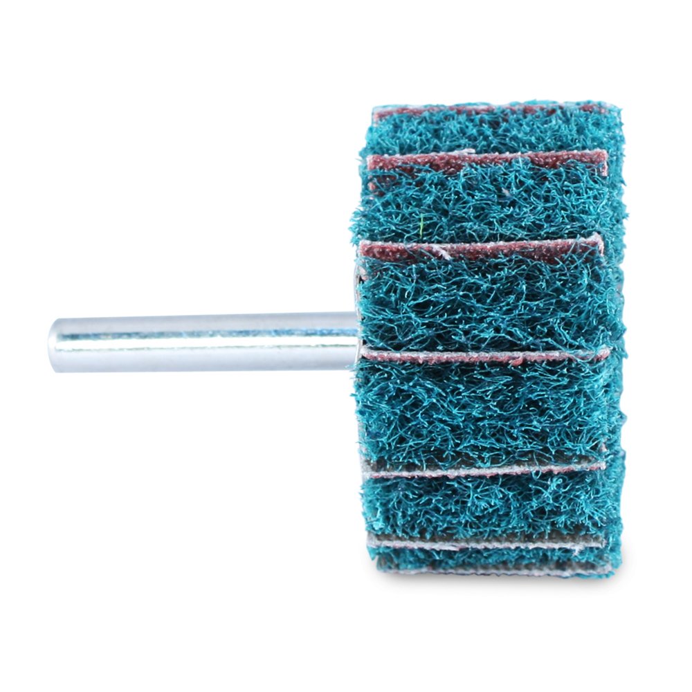 BHA Interleaf Flap Wheel, 2 x 1 x 1/4 Inch Shank, Green Coarse - 5 Pack