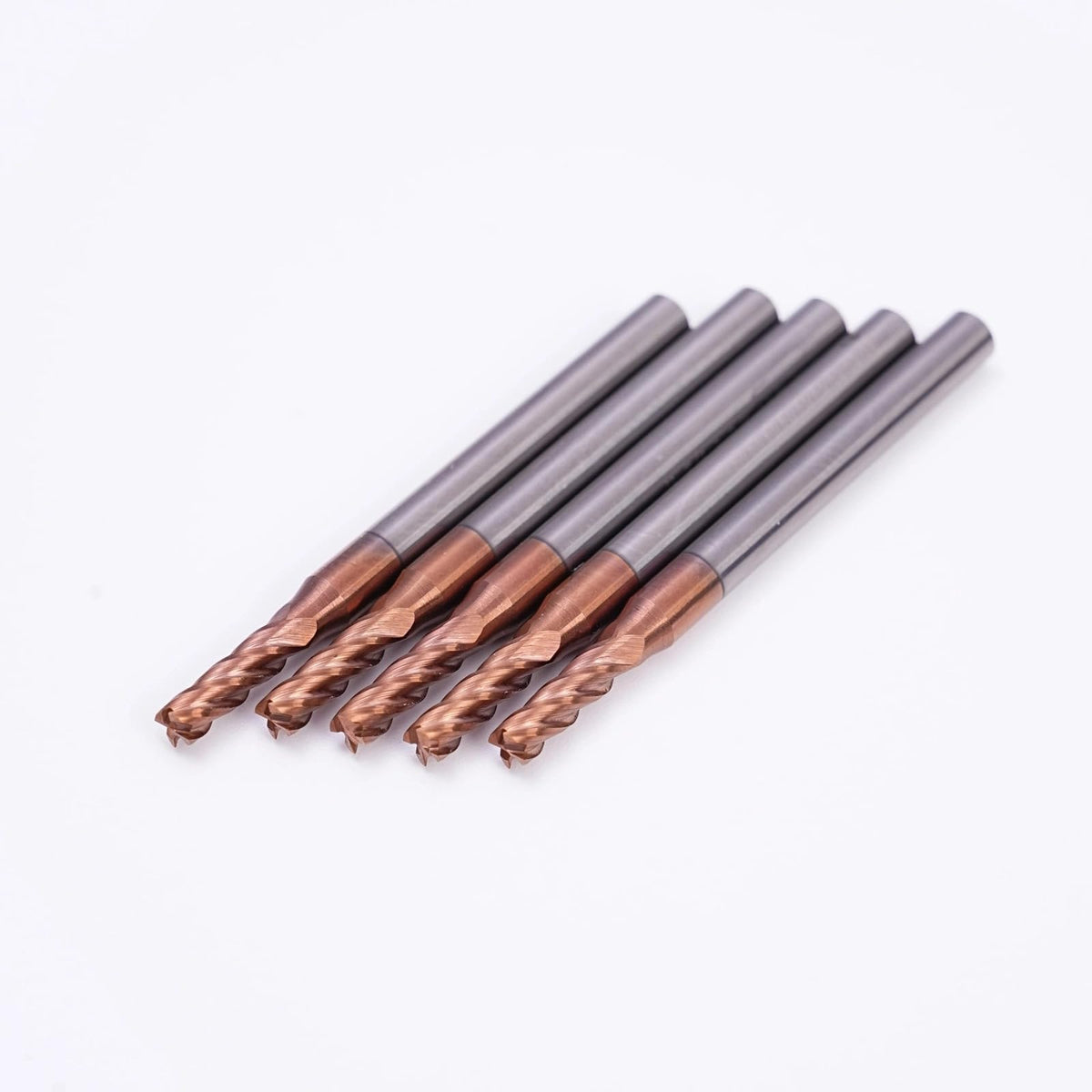 SKWOTZKOFF 5PCS 3/32" End Mill Bits Carbide Square 4 Flute TiN 1/8" Shank