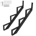 Steel Stair Riser-2 Pack, 3 Step Stringers for Deck, Sturdy Steel Stringer for Outdoor Steps