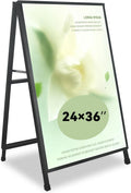 A Frame Sign 24x36 Inches Portable Sandwich Board Outdoor Sign Holder Heavy Duty Display Double Sided Sidewalk Sign