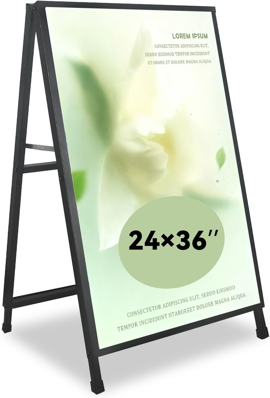 A Frame Sign 24x36 Inches Portable Sandwich Board Outdoor Sign Holder Heavy Duty Display Double Sided Sidewalk Sign