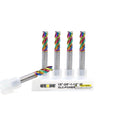 WEXWE Tools Carbide End Mills,DLC Coating CNC Mill Bits for Aluminum, Composite Materials, 3 Flute, 1/8 Shank(.125(1/8)", 5pcs)
