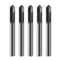 Zorqon 5Pcs 1/4" Solid Carbide End Mills, AlTiN Coating, 4 Flute
