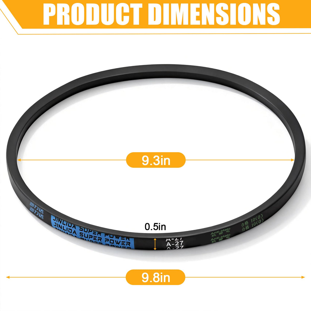0111158 Drive Belt, Compatible with Wacker Neuson WP1550 WP1540
